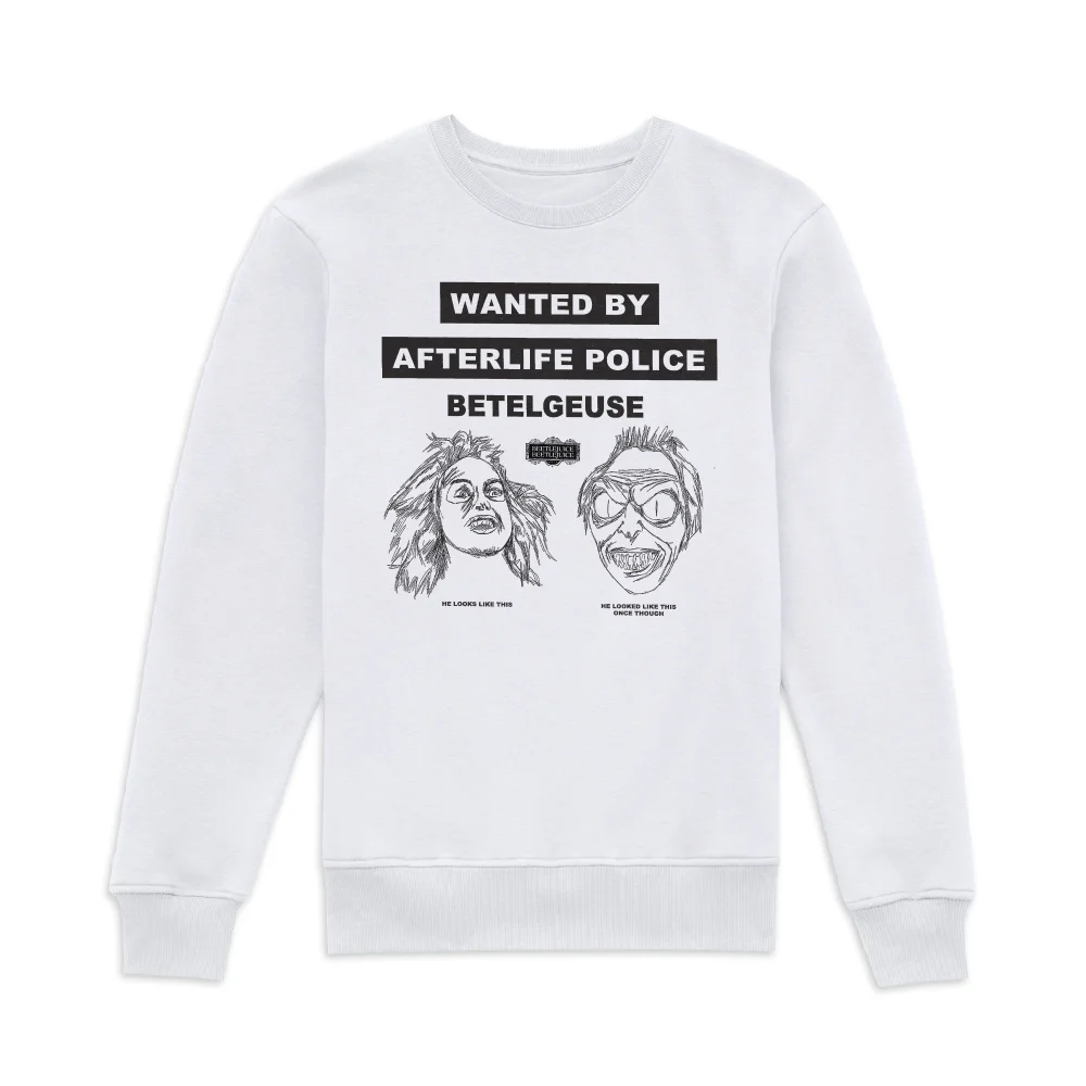 Beetlejuice Wanted Poster Sweatshirt - White - XS Image 1