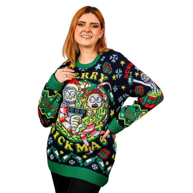 Rick and Morty Merry Rickmas Knitted Christmas Jumper