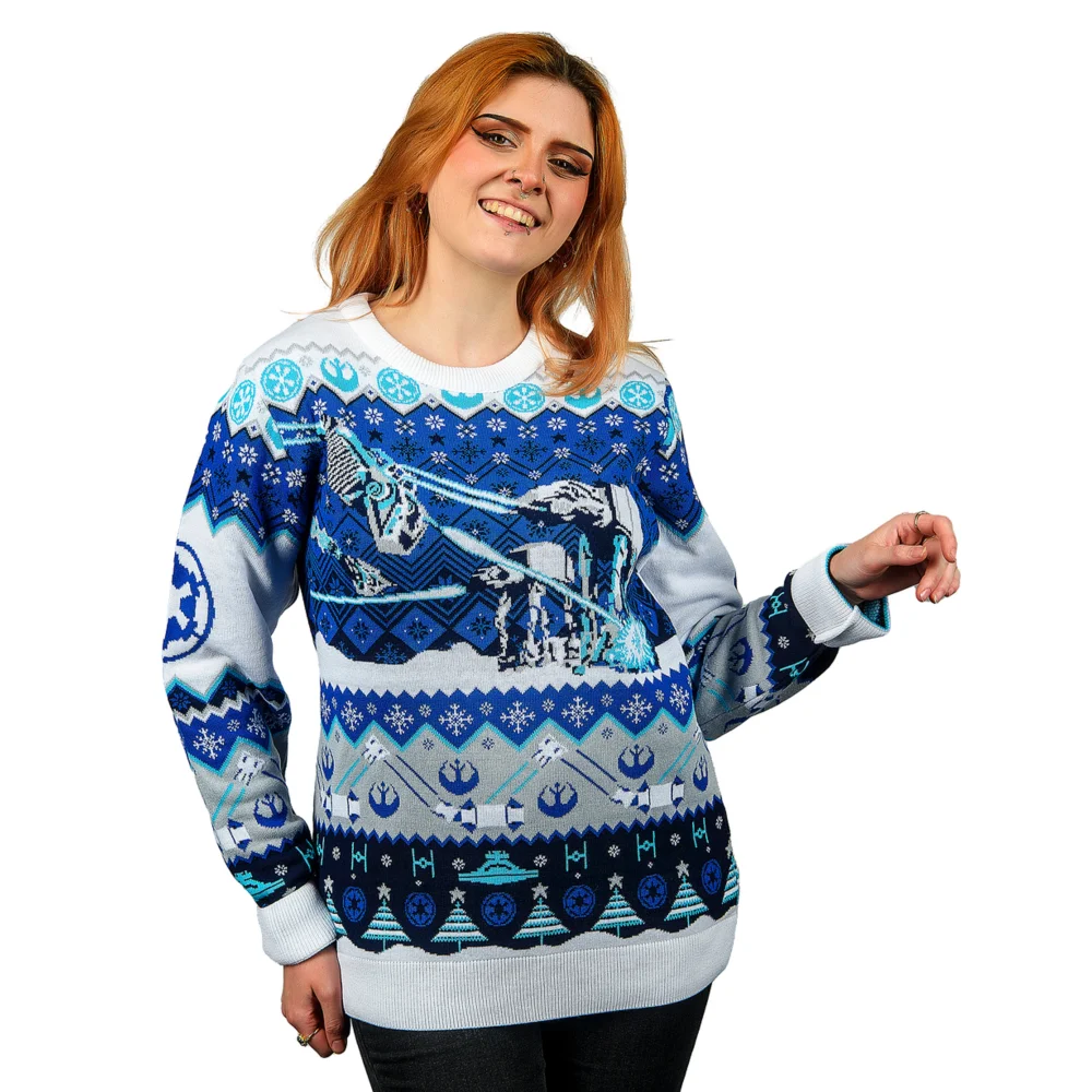 Star Wars AT-AT Assault Knitted Christmas Jumper - 3XL Image 1