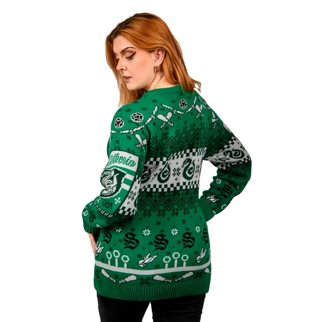 Harry Potter Slytherin Quidditch Knitted Christmas Jumper