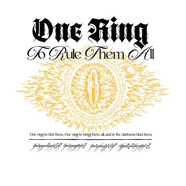 Lord Of The Rings One Ring Hoodie - White