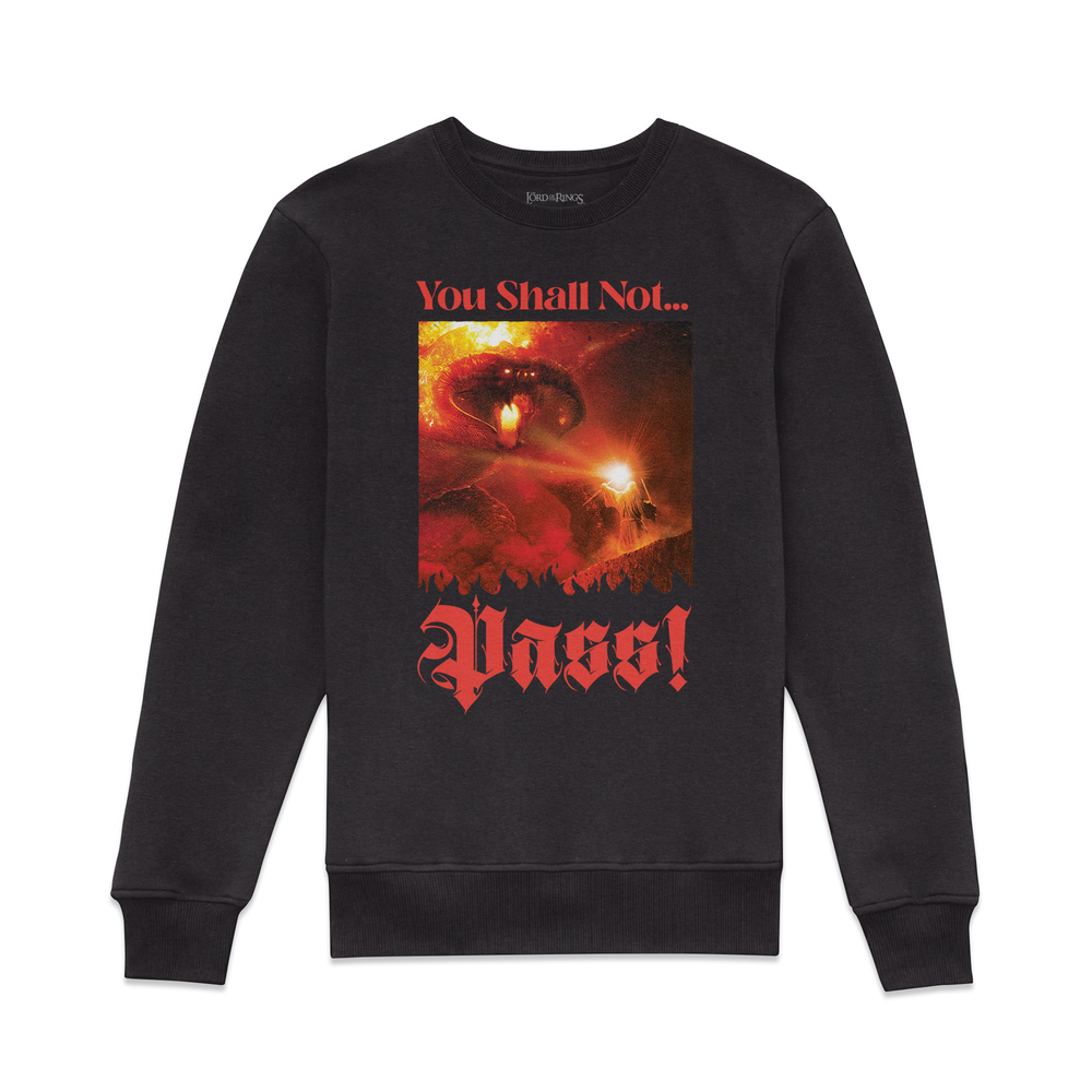 Lord Of The Rings You Shall Not Pass Sweatshirt - Black - XL Image 1