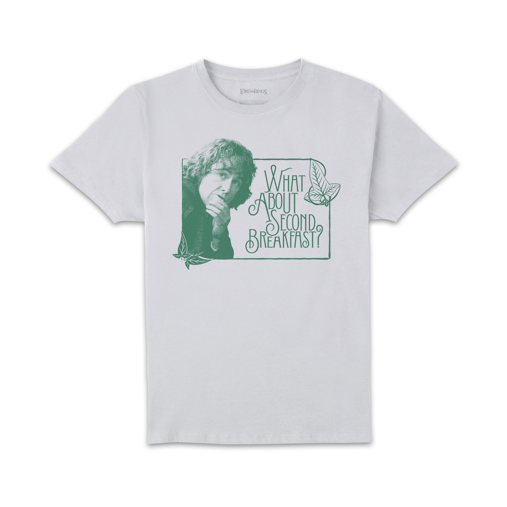 Lord Of The Rings Second Breakfast Unisex T-Shirt - White - L Image 1