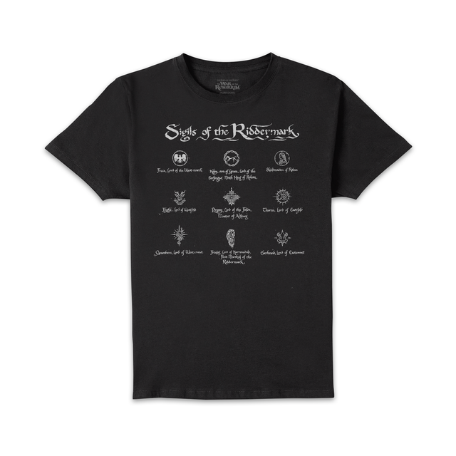 Lord Of The Rings Sigils Men's T-Shirt - Black