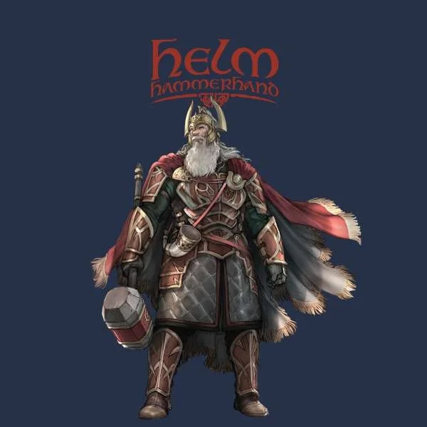 Lord Of The Rings Helm Pose Men's T-Shirt - Navy