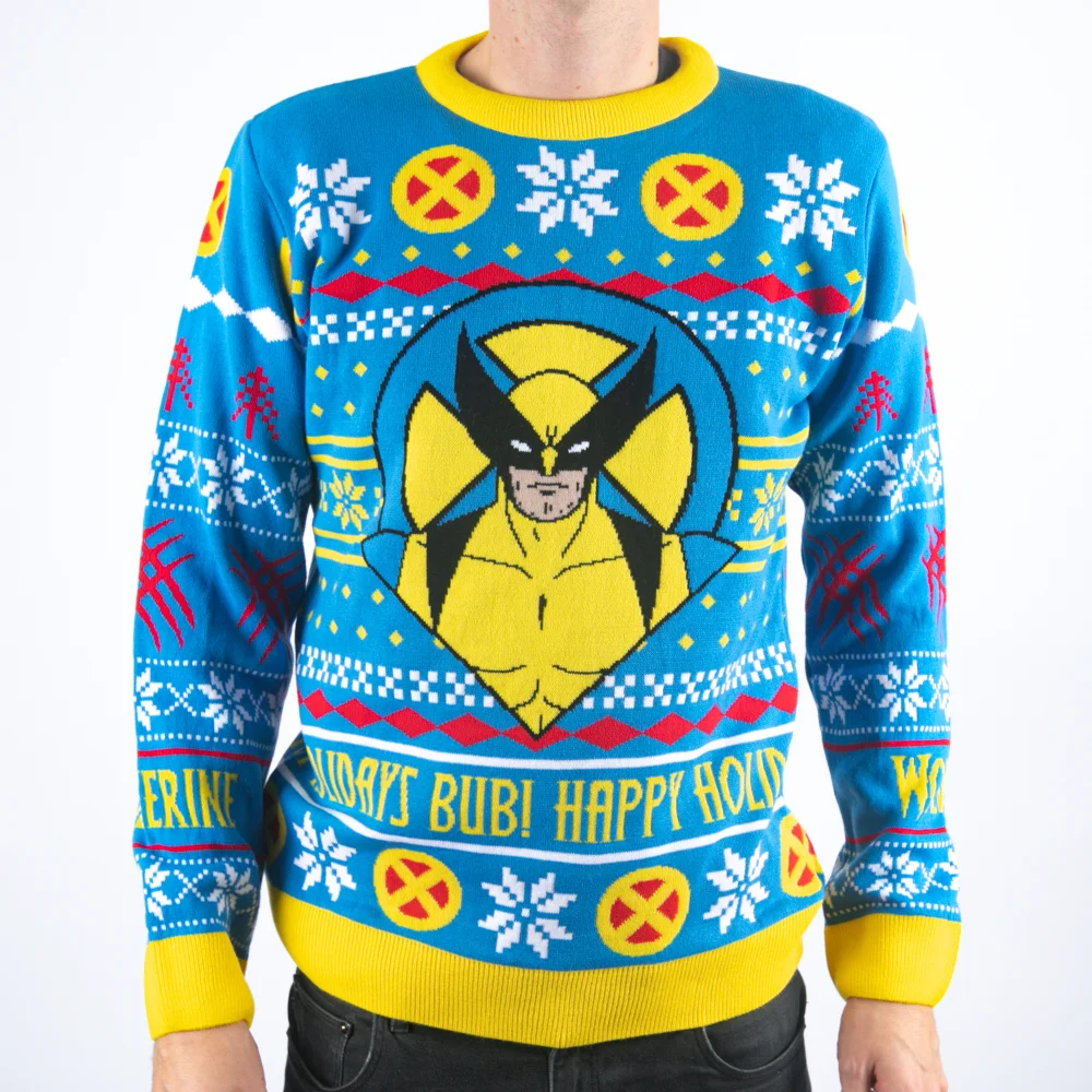 X-Men -97 Wolverine Happy Holidays Bub! Knitted Christmas Jumper - XXL Image 1