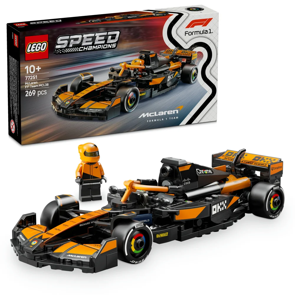 LEGO® Speed Champions McLaren F1® Team MCL38 Race Car Vehicle Set 77251 Image 1