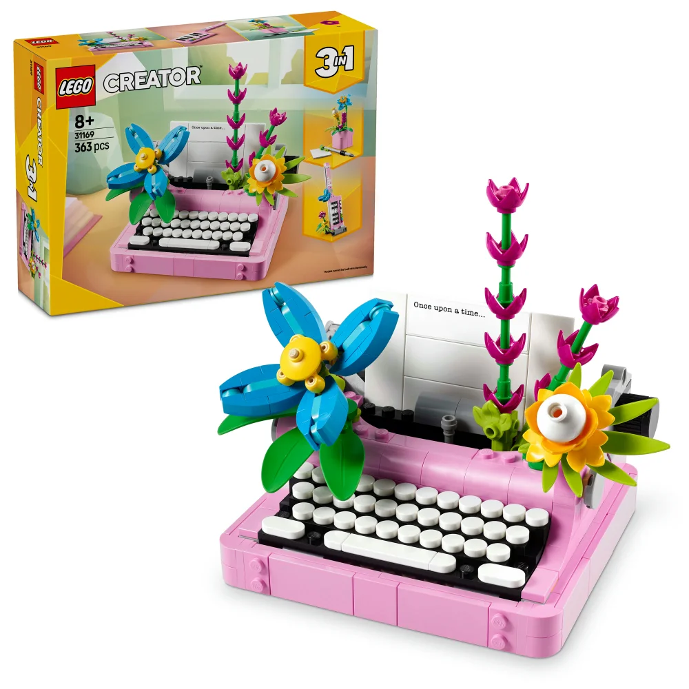 LEGO Creator 3in1 Typewriter with Flowers Toy for Kids 31169 Image 1