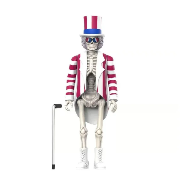 Super7 Grateful Dead W3 Uncle Sam Skeleton ReAction Figure