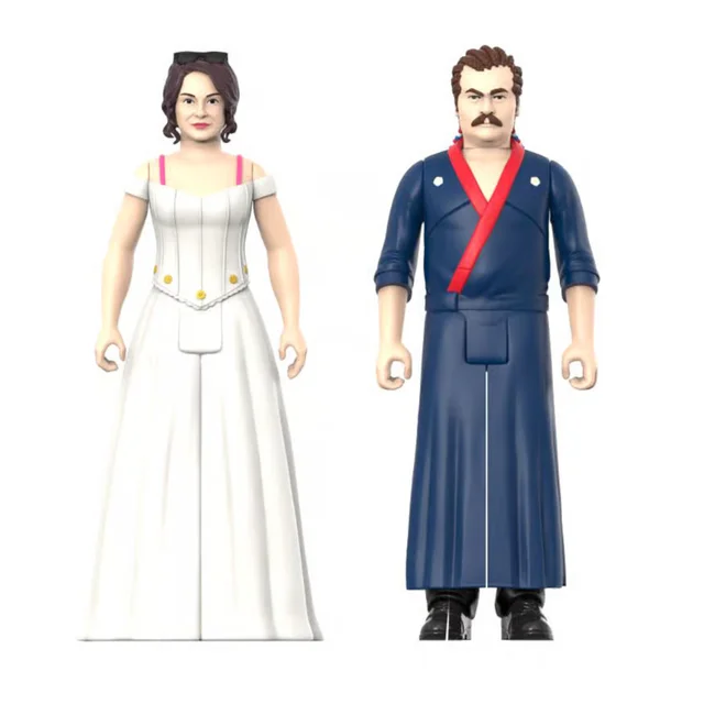 Super7 Parks and Recreation W2 - Ron and Tammy Wedding Night ReAction Figure Twin Pack