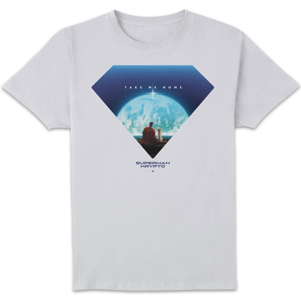 Superman Earth View Unisex T-Shirt - White - S Image 1