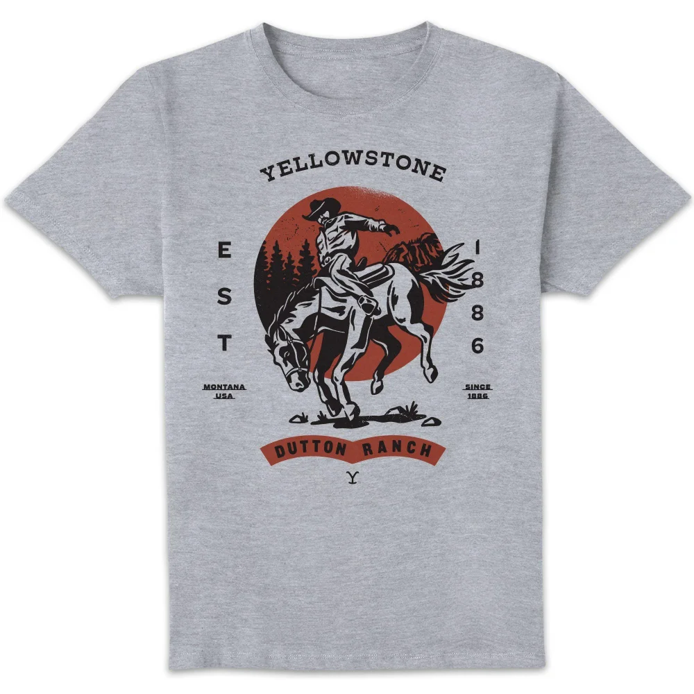 Yellowstone Saddle Up Unisex T-Shirt - Grey - S Image 1