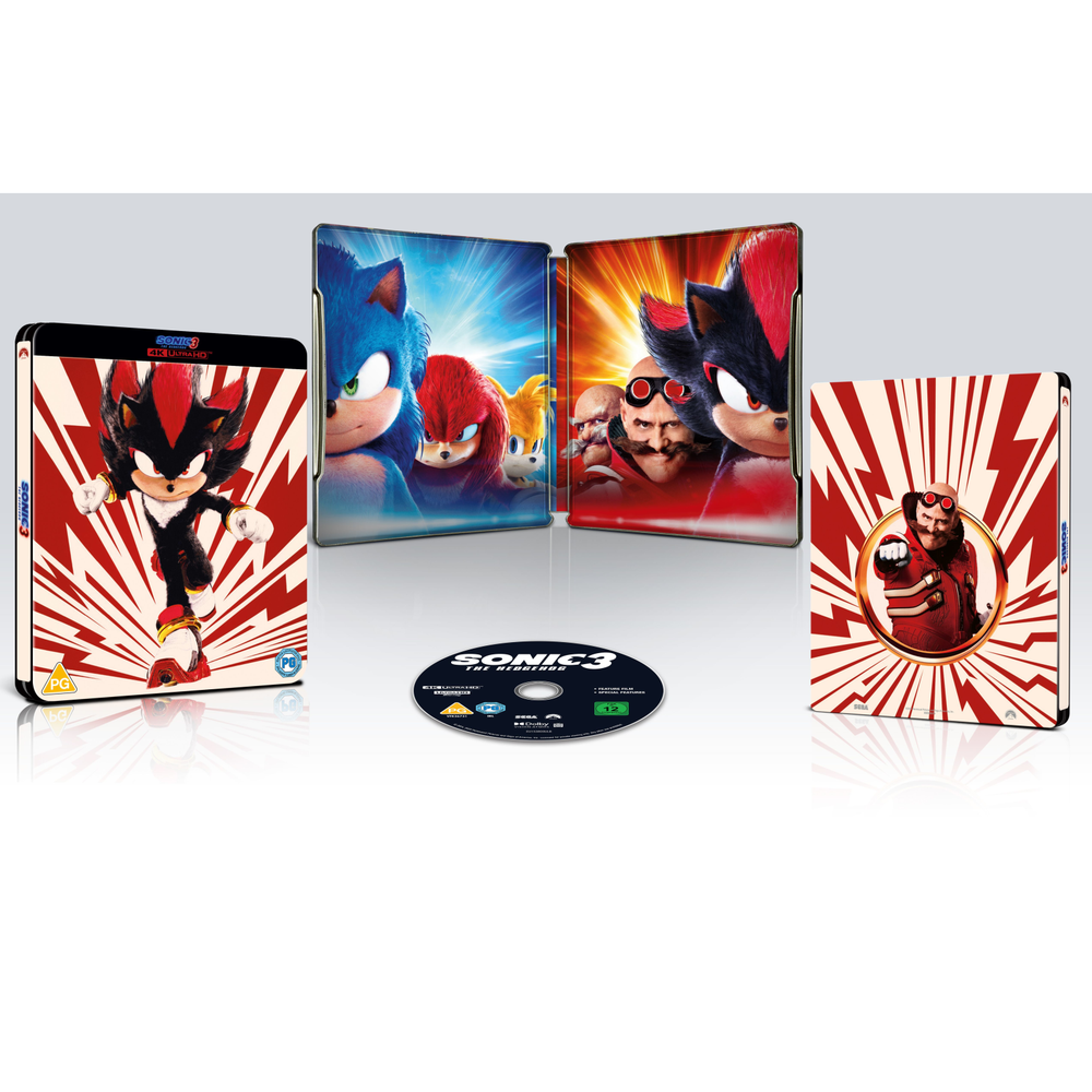 Sonic the Hedgehog 3 4K Ultra HD SteelBook #2 (Red) Image 1