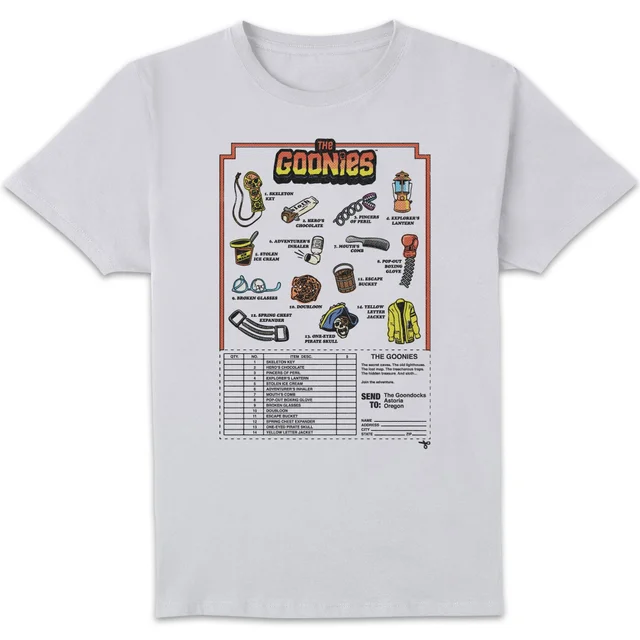 The Goonies Checklist Unisex T-Shirt - White