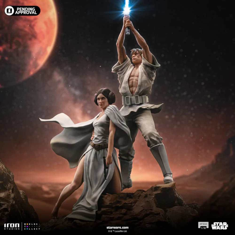 Iron Studios Star Wars Luke and Leia Deluxe Art Scale 1/10 Statue Image 1