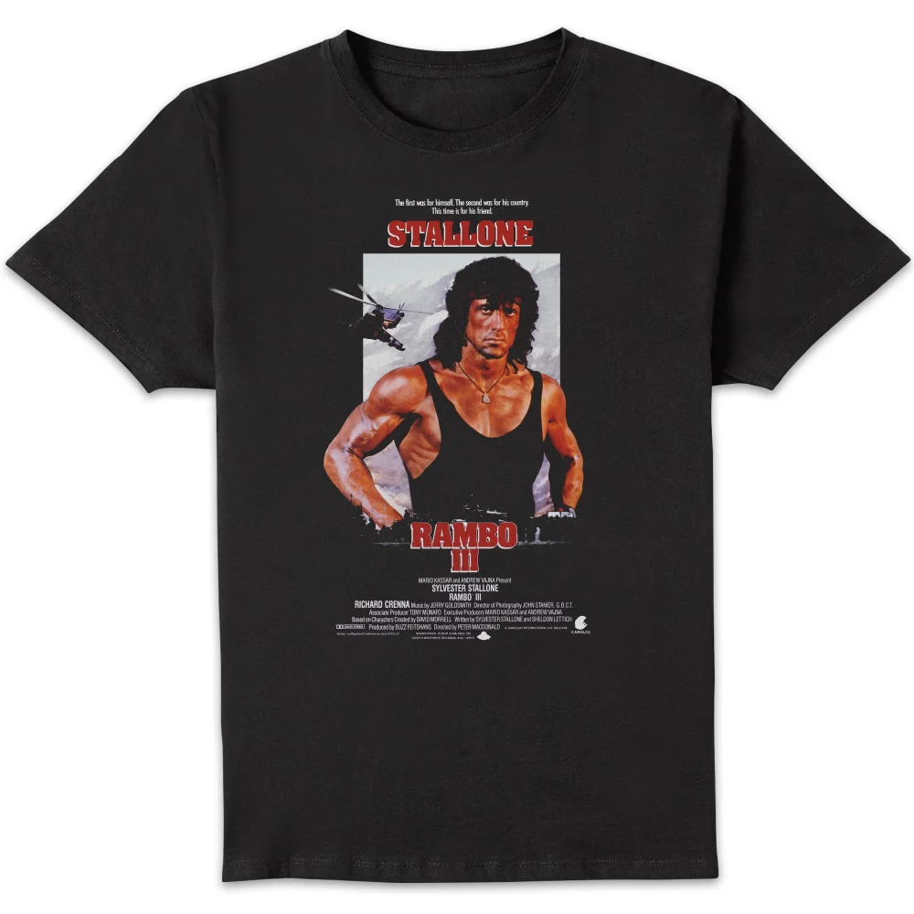 Rambo 3 Classic Poster Unisex T-Shirt - Black - XL Image 1