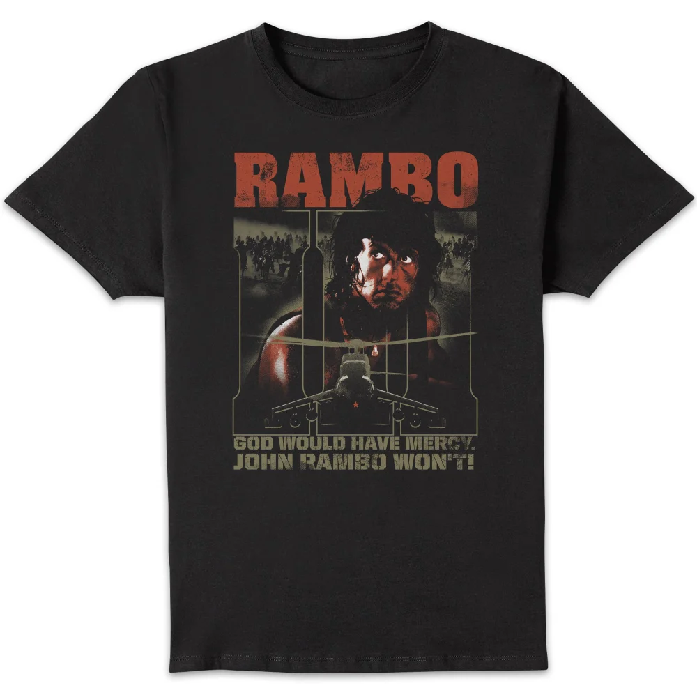 Rambo 3 No Mercy Unisex T-Shirt - Black - S Image 1