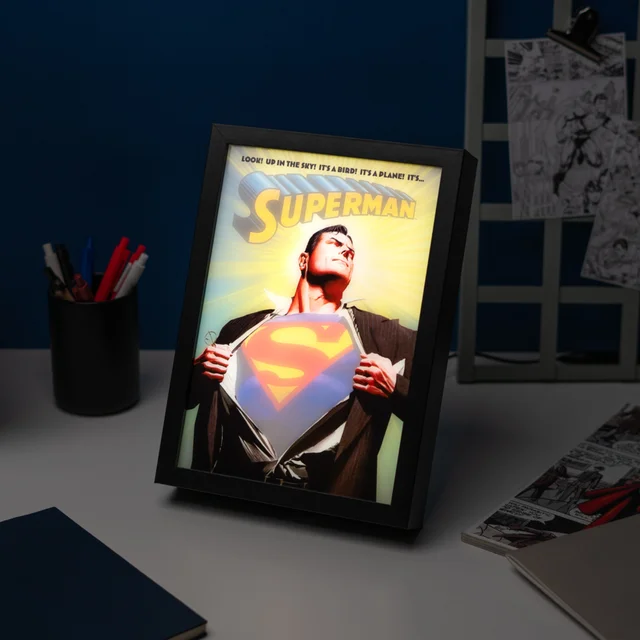 DC Comics Superman Framed LED Art Print