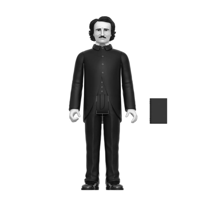 Super7 Edgar Allen Poe ReAction Greyscale Action Figure (3.75")