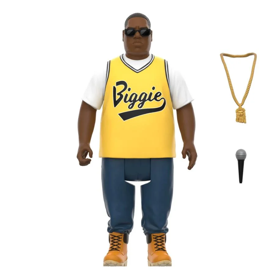 Super7 ReAction Wave 4 Notorious B.I.G. Yellow Jersey Action Figure Image 1