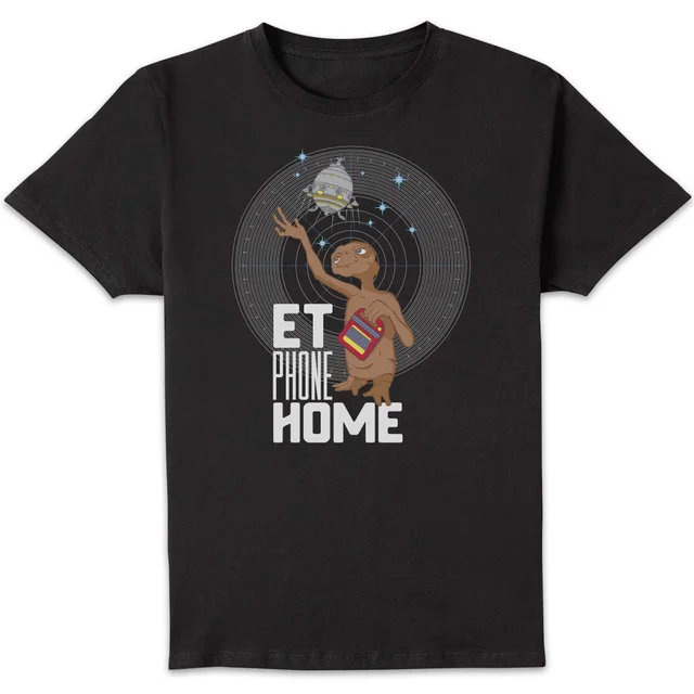 E.T. the Extra-Terrestrial E.T. Phone Home Unisex T-Shirt - Black