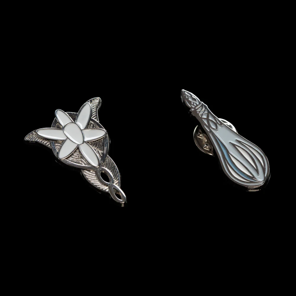 Weta Workshop Lord of the Rings Collectors Pins 2-Pack Evenstar & Galadriel's Phial Image 1