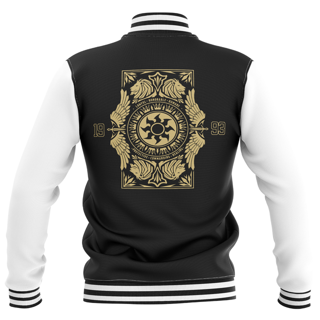 Magic: The Gathering Plains Roundel Varsity Jacket - Black/White