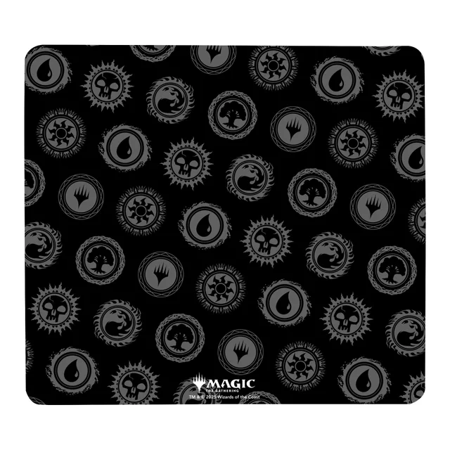 Magic: The Gathering Black And Grey Mana Pattern Gaming Mouse Mat