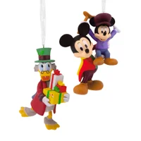 Hallmark Storied Moments Disney Christmas Ornaments - Set of 2 - Mickey's Christmas Carol