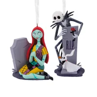 Hallmark Storied Moments Disney The Nightmare Before Christmas Ornaments - Set of 2 - Jack & Sally - undefined undefined
