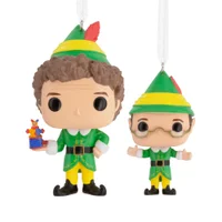 Hallmark Funko POP! Elf Christmas Ornaments - 2 Pack Buddy & Papa Elf - undefined undefined