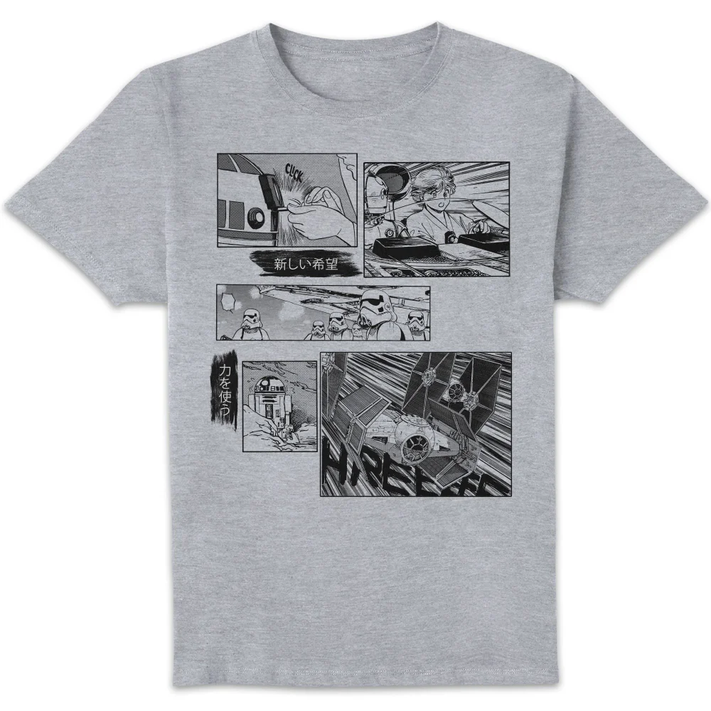 Star Wars Manga Unisex T-Shirt - Grey - S Image 1