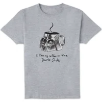 Star Wars Dark Side Coffee Unisex T-Shirt - Grey