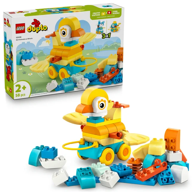 LEGO® DUPLO® Town 3in1 Animals on Wheels Building Toy for Imaginative Play 10448