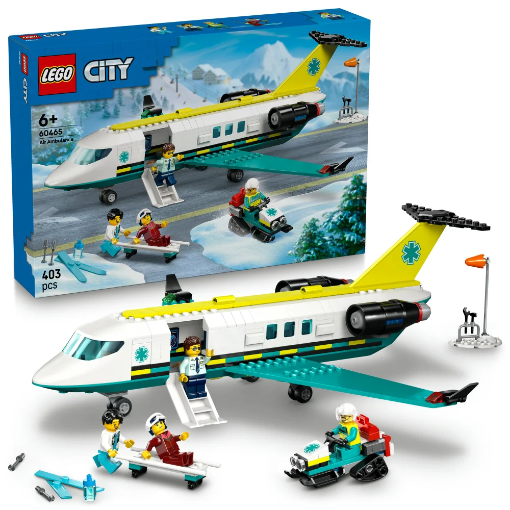 LEGO City Emergency Air Ambulance Airplane Toy Playset 60465 Image 1