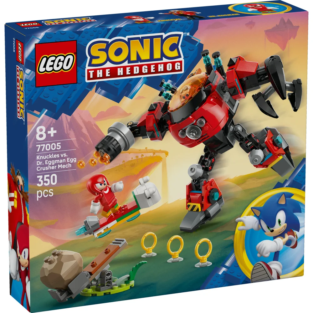 LEGO® Sonic the Hedgehog™ Knuckles vs. Dr. Eggman Egg Crusher Mech Toy Set 77005 Image 1