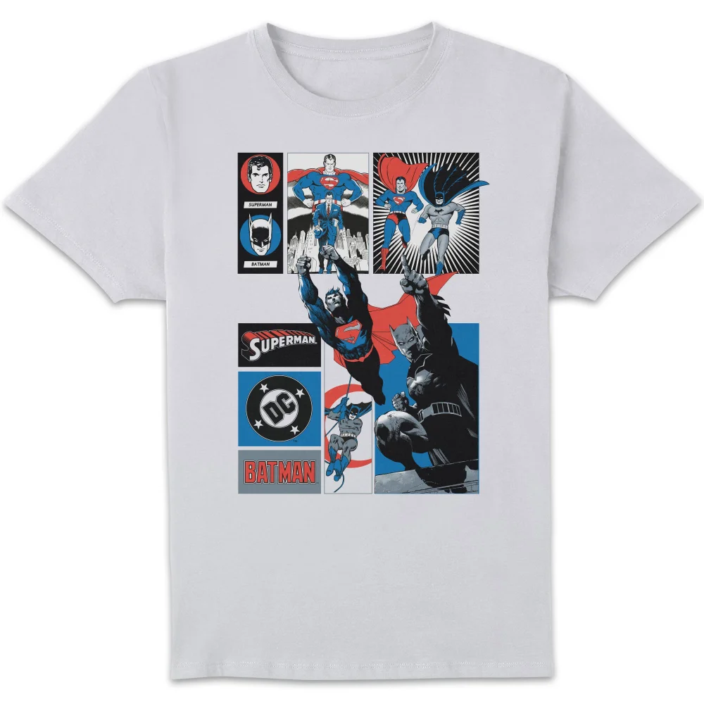 DC Comics Justice League Batman And Superman Team Up Unisex T-Shirt - White - 3XL Image 1