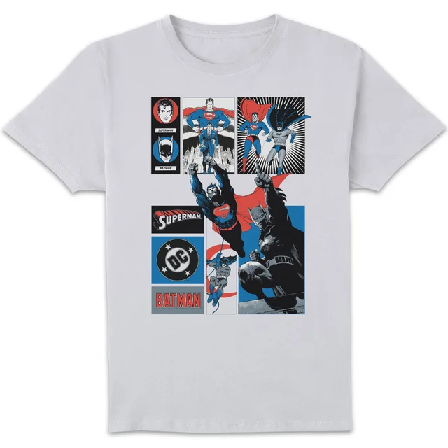DC Comics Justice League Batman And Superman Team Up Unisex T-Shirt - White