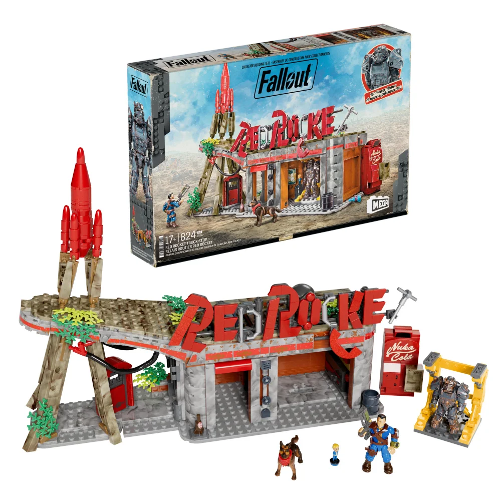MEGA Fallout Red Rocket Truck Stop Building Set Image 1