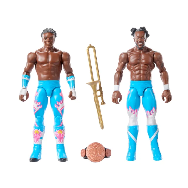 WWE Main Event Showdown 2-Pack Series 21 Kofi Kingston & Xavier Woods Action Figures (6")