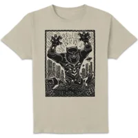 Marvel Black Panther Line Art Unisex T-Shirt - Cream