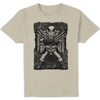 Marvel Wolverine Line Art Unisex T-Shirt - Cream