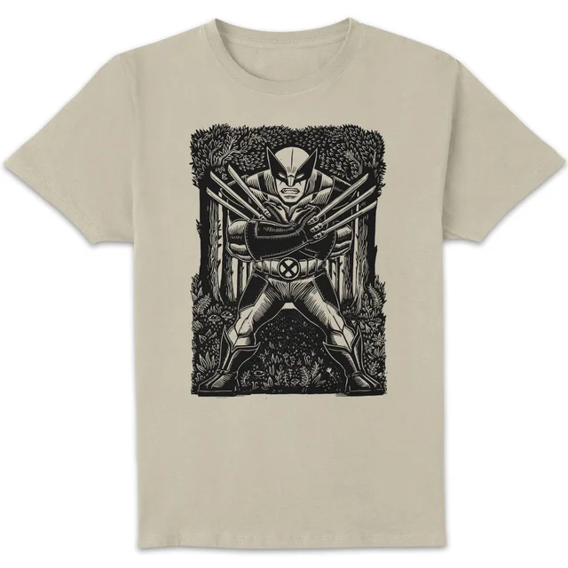 Marvel Wolverine Line Art Unisex T-Shirt - Cream