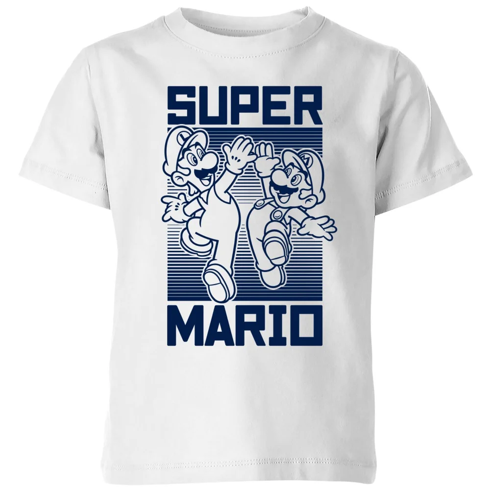 Nintendo Super Mario High Five Kids' T-Shirt - White - 3-4 Years Image 1