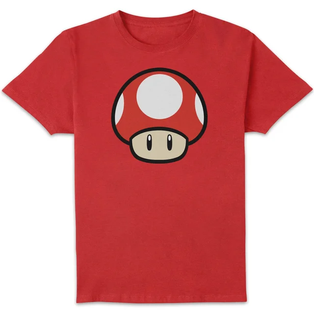 Nintendo Super Mario Power Up Mushroom Unisex T-Shirt - Red