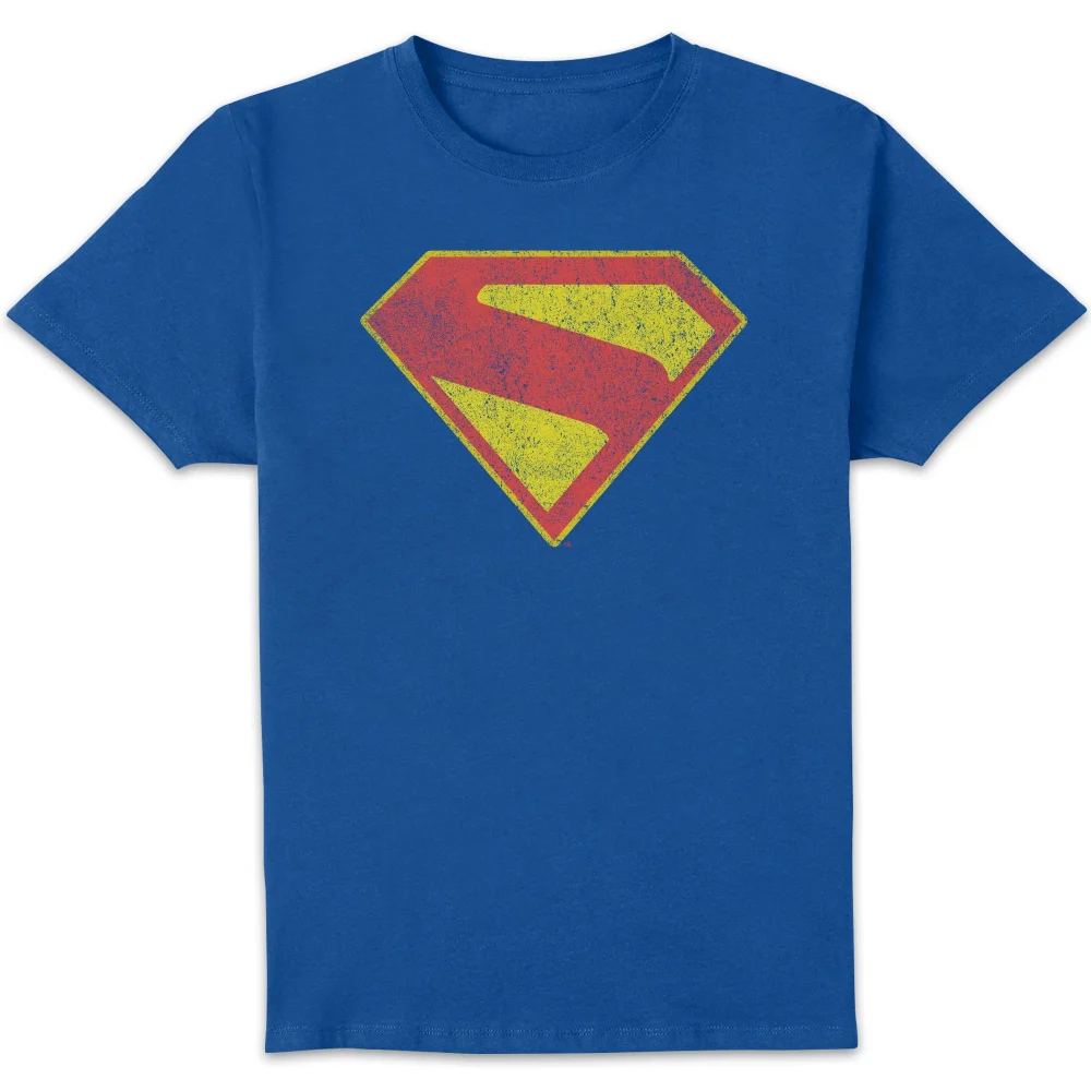 DC Comics Superman Distressed Superman Logo Unisex T-Shirt - Blue - S Image 1