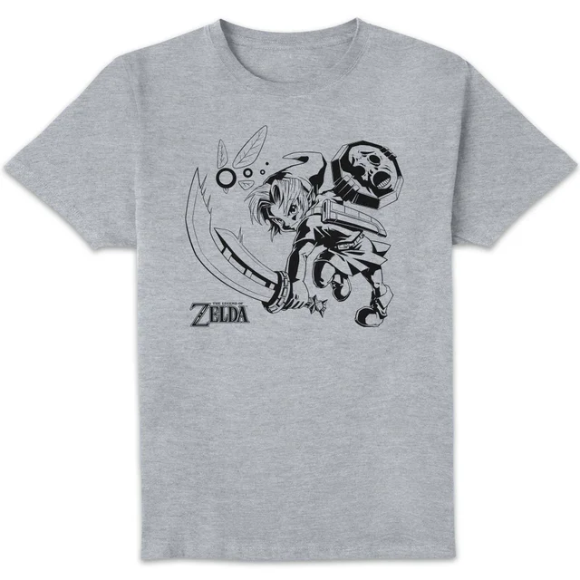 The Legend of Zelda Link And Navi Unisex T-Shirt - Grey