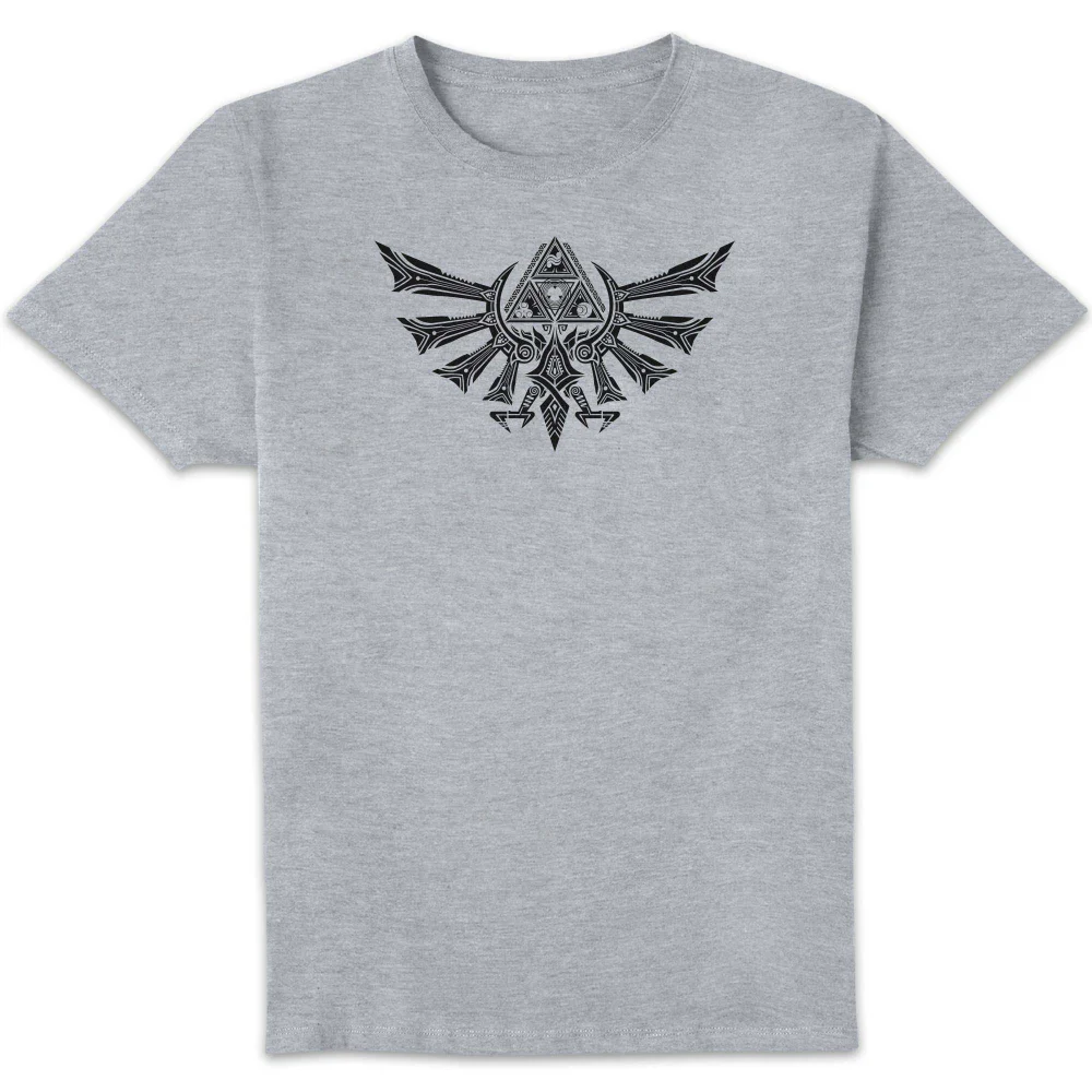 The Legend of Zelda Hyrule Tribal Unisex T-Shirt - Grey - S Image 1