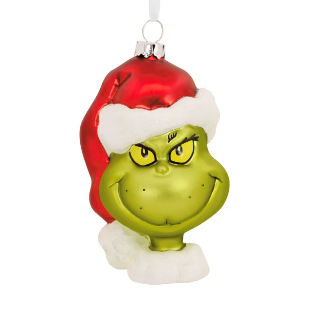 Hallmark Dr. Seuss's How the Grinch Stole Christmas 'Glittered' Glass Ornament - Zavvi Exclusive