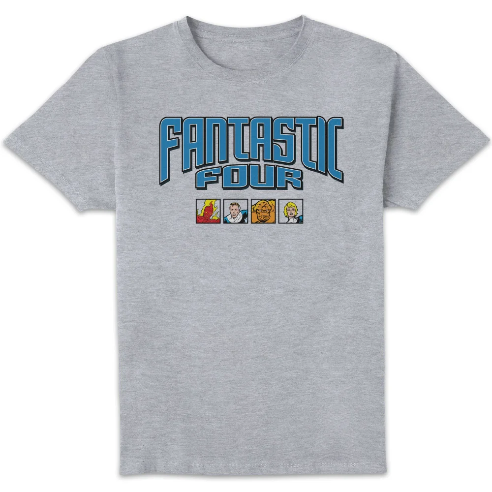 Marvel Fantastic Four Group Squares Unisex T-Shirt - Grey - S Image 1